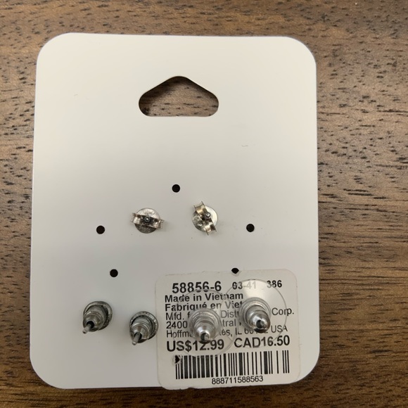 3-Pack Stud Earrings - Picture 3 of 3